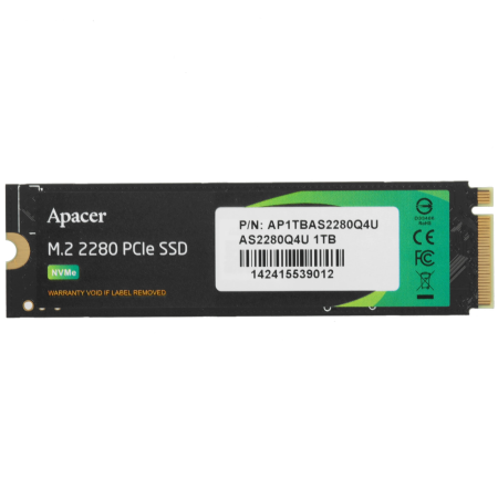 1 ТБ SSD диск Apacer AS2280Q4U (AP1TBAS2280Q4U-1) черный