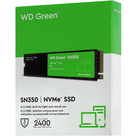 1 ТБ SSD диск Western Digital Green SN350 (WDS100T3G0C) зеленый