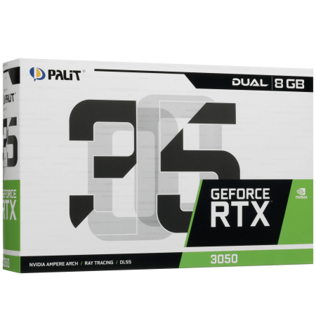 Видеокарта Palit GeForce RTX 3050 Dual (NE63050018P1-1070D) 8 Гб черный
