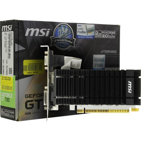 Видеокарта MSI GeForce GT 730 Silent LP (N730K-2GD3H/LPV1) 2 Гб черный