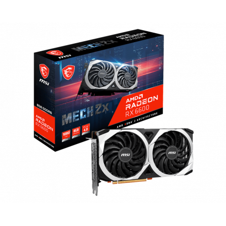 Видеокарта MSI AMD Radeon RX 6600 MECH 2X (RX 6600 MECH 2X 8G) серый