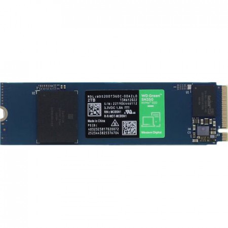 2 ТБ SSD диск Western Digital Green SN350 (WDS200T3G0C) зеленый