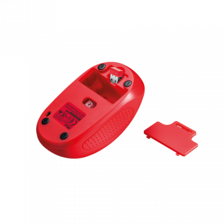 Мышь беспроводная Trust Primo Wireless красный