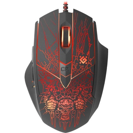 Мышь проводная + коврик Defender Doom Fighter GM-260L (52260) черный