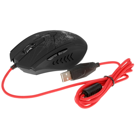 Мышь проводная + коврик Defender Doom Fighter GM-260L (52260) черный