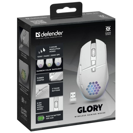Мышь беспроводная Defender Glory GM-514 (52513) белый