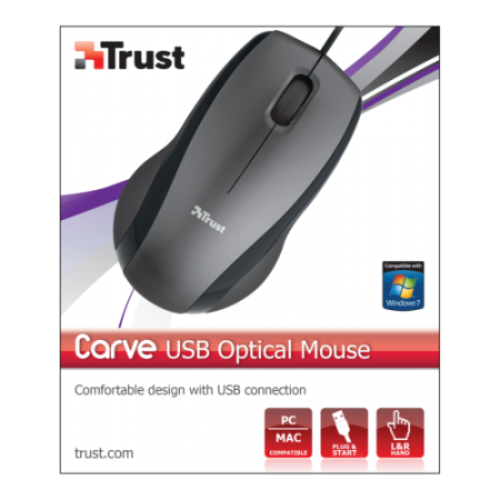 Мышь проводная Trust Carve (23733) черный