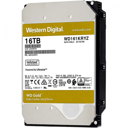 16 ТБ Жесткий диск Western Digital Gold (WD161KRYZ) серый