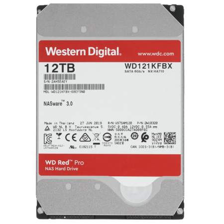12 ТБ Жесткий диск Western Digital Red Pro (WD121KFBX) серый