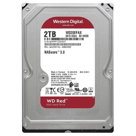 2 ТБ Жесткий диск Western Digital Red (WD20EFZX) красный