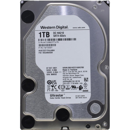 1 ТБ Жесткий диск Western Digital Ultrastar (HUS722T1TALA604) серый