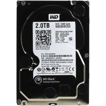 2 ТБ Жесткий диск Western Digital Black (WD2003FZEX) черный