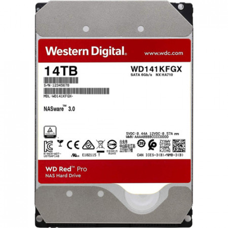 14 ТБ Жесткий диск Western Digital Red Pro (WD141KFGX) красный