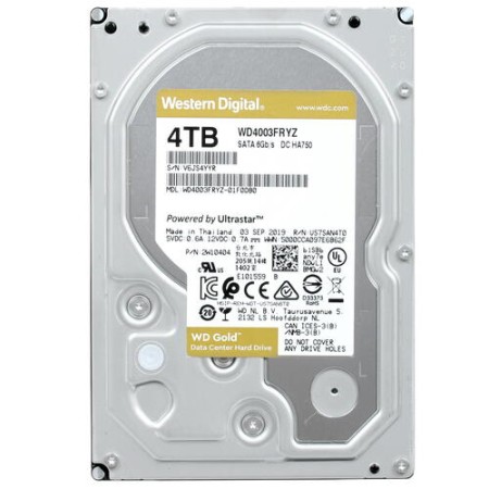 4 ТБ Жесткий диск Western Digital Gold (WD4003FRYZ) серый