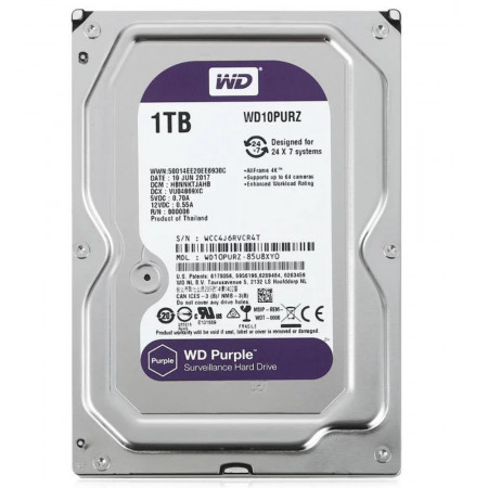 1 ТБ Жесткий диск Western Digital Purple (WD10PURZ) фиолетовый