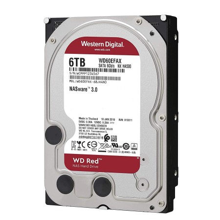 6 ТБ Жесткий диск Western Digital Red IntelliPower (WD60EFAX) серый
