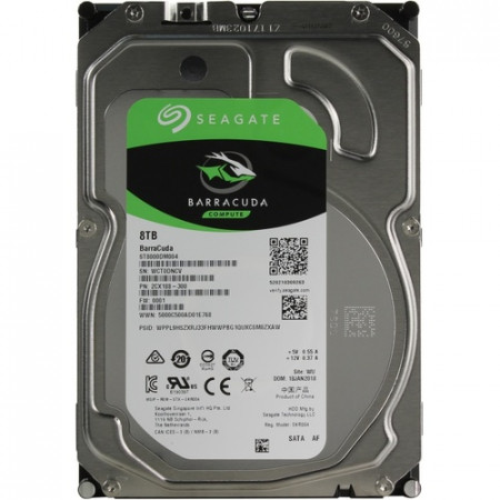 8 ТБ Жесткий диск Seagate Barracuda (ST8000DM004) серый