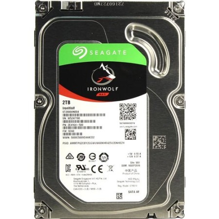 2 ТБ Жесткий диск Seagate IronWolf (ST2000VN004) серый