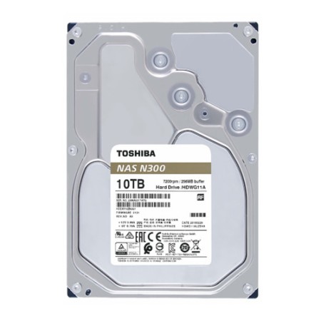 10 ТБ Жесткий диск Toshiba N300 (HDWG11AUZSVA) серый