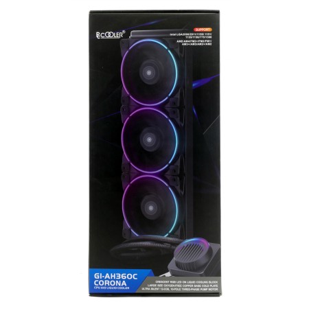 Система водяного охлаждения PCCooler GI-AH360C CORONA FRGB черный