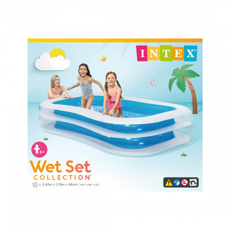 Бассейн надувной INTEX Swim Center Family 56483NP (262х175х56 см) белый