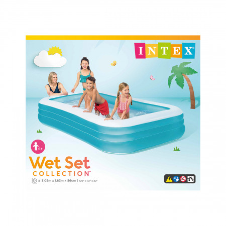 Бассейн надувной INTEX Swim Center Family 58484NP (305x183х56 см) синий