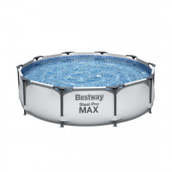 Бассейн каркасный Bestway Steel Pro MAX 56406 (305x305x76 см) серый