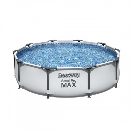 Бассейн каркасный Bestway Steel Pro MAX 56406 (305x305x76 см) серый