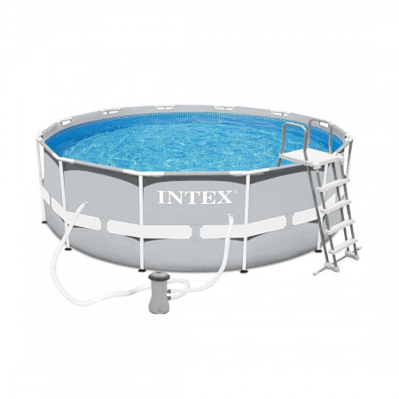 Бассейн каркасный INTEX Prism Frame 26718 (366х366x122 см) серый Бассейн каркасный INTEX Prism Frame 26718 (366х366x122 см) серый