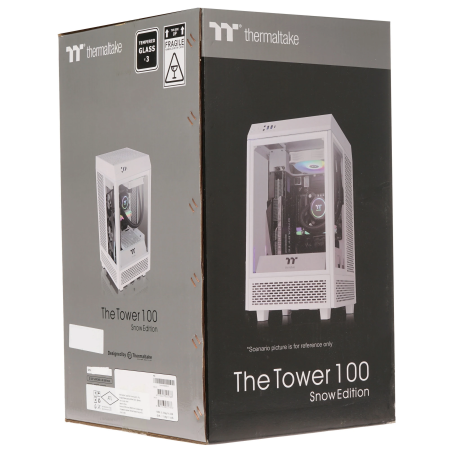 Корпус Thermaltake The Tower 100 Snow (CA-1R3-00S6WN-00) белый