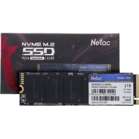 1 ТБ SSD диск Netac NV2000 (NT01NV2000-1T0-E4X) черный