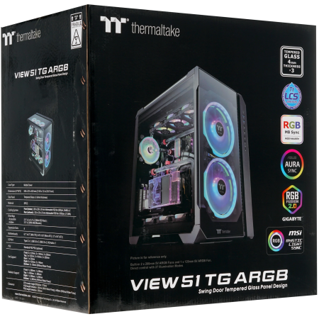 Корпус Thermaltake View 51 Tempered Glass ARGB Edition (CA-1Q6-00M1WN-00) черный
