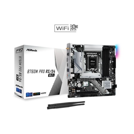 Материнская плата ASRock B760M Pro RS/D4 WiFi (4710483941719) белый