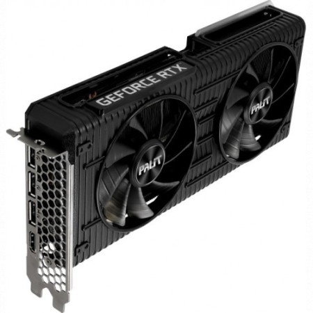 Видеокарта Palit GeForce RTX 3060 Ti DUAL OC V1 (LHR) (NE6306TS19P2-190AD) 8 Гб черный