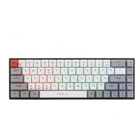 Клавиатура беспроводная Aula F3068 серый