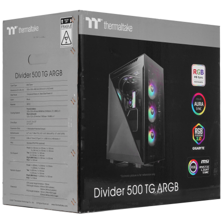 Корпус Thermaltake Divider 500 TG ARGB (CA-1T4-00M1WN-01) черный
