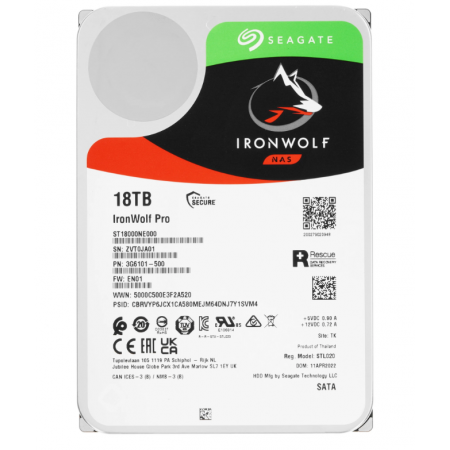 18 ТБ Жесткий диск Seagate IronWolf Pro (ST18000NE000) черный