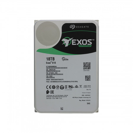 18 ТБ Жесткий диск Seagate Exos X18 (ST18000NM004J) черный