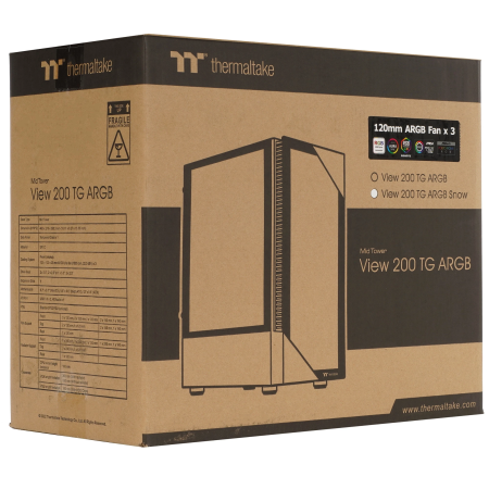 Корпус Thermaltake View 200 TG Snow (CA-1X3-00M6WN-00) белый