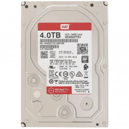 4 ТБ Жесткий диск Western Digital Red Pro (WD4003FFBX) серый