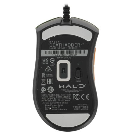 Мышь проводная Razer DeathAdder V2 HALO INFINITE (RZ01-03210300-R3M1) зеленый