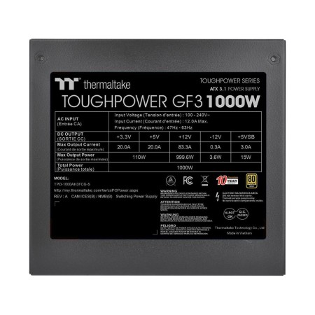 Блок питания Thermaltake Toughpower GF3 1000W (PS-TPD-1000FNFAGE-4) черный