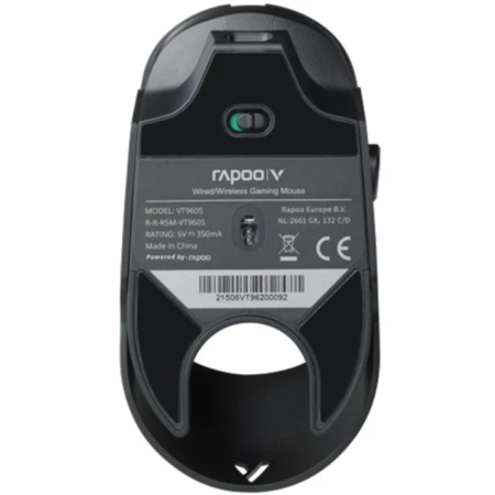 Мышь беспроводная + проводная Rapoo VT960S черный