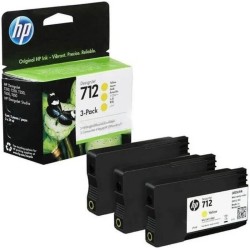 Картридж струйный HP 712 (3ED79A) желтый (в упаковке 3 шт) (с чипом)