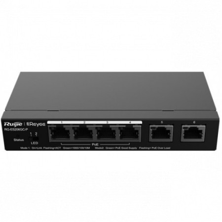 Коммутатор Ruijie Reyee RG-ES206GC-P черный