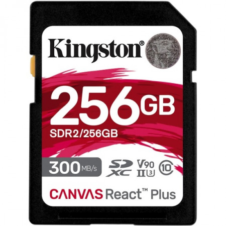 256 ГБ Карта памяти Kingston Canvas React Plus SDXC (SDR2/256GB) черный