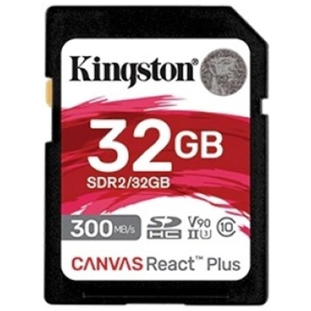 32 ГБ Карта памяти Kingston Canvas React Plus SDXC (SDR2/32GB) черный