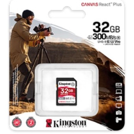 32 ГБ Карта памяти Kingston Canvas React Plus SDXC (SDR2/32GB) черный
