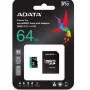 64 ГБ Карта памяти ADATA Premier Pro microSDXC (AUSDX64GUI3V30SA2-RA1) + адаптер черный