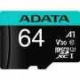 64 ГБ Карта памяти ADATA Premier Pro microSDXC (AUSDX64GUI3V30SA2-RA1) + адаптер черный